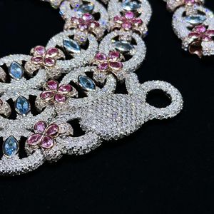 Customized 18mm Cuban Link Moissanite <b>Chain</b> 925 Sterling Silver Rose Gold Finish High Quality <b>Iced</b> Jewelz D VVS Necklace - Product Image 5