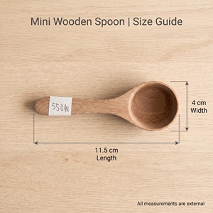 Mini cuillère doseuse en bois 11,5 cm, cuillère doseuse en bois naturel pour épices, café, thé - Product Image 4
