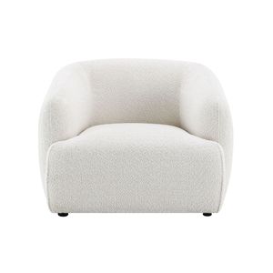 Sillón para Sala de Estar Lucifer en Tela Blanca Brillante - Product Image 5