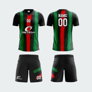 Professional Manufacturer Adult Soccer Uniform Set Anti-Bacterial Jersey and Shorts with Front Custom Logo Design Soccer Wear - Product Image 5