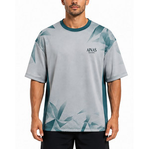 T-shirt de sport tricoté surdimensionné pour homme – Confortable, respirant, séchage rapide – Idéal pour la course, l'entraînement et le fitness - Product Image 3