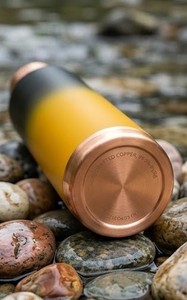 Bouteille d'eau en cuivre pur sans joint de qualité supérieure avec finition ombrée et vaisselle de santé ayurvédique écologique - Product Image 6