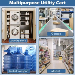 Carrello Pieghevole per la Spesa con Ruote Girevoli, Carrello Utilitario per Comodità nel Shopping e nel Trasporto - Product Image 6