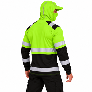 Custom Men Reflective Fishing Wear Hoodie High Visibility UPF 50 Sun Protection <b>Shirt</b> <b>Face</b> Gaiter Hooded Custom Fishing Hoodie - Product Image 6