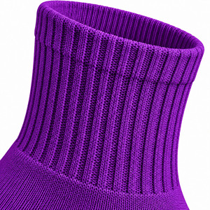 Black Crew Socks Ribbed Knitted Breathable Solid Color for Adults Casual Wear - Product Image 6