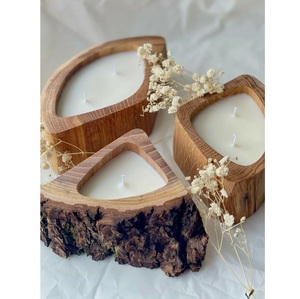 Bulk Wooden <b>Candle</b> Holder <b>Set</b> Handmade Eco Friendly Home Decoration Supplier - Product Image 1