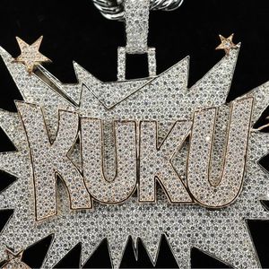 High Quality Customized 925 Sterling Silver Rose Gold Iced Hip Hop Luxury Moissanite Diamond Pendant Personalized Fine Jewellery - Product Image 5