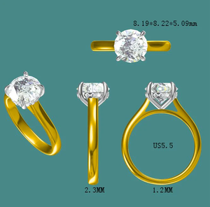แหวนค็อกเทลเพชรทรงมาร์คีส์ 2 กะรัต สีเหลืองทอง E VVS2 เพชรแล็บ SHG SR-030 ตัวเรือนแบบ Tension Setting ได้รับการรับรองจาก IGI ชุบโรเดียม - Product Image 4