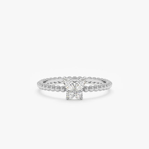 Anillo de Oro Blanco de 14K con Diamantes Cultivados en Laboratorio en Forma de Mariposa - Product Image 1