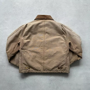 Veste trench en toile pour homme avec col rabattu et poches avant, coupe classique, mélange de coton, vêtement d'extérieur - Product Image 2