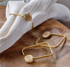 แหวนรองผ้าเช็ดปากทองเหลืองดีไซน์ทันสมัยปรับแต่งได้ รูปทรงสี่เหลี่ยม สีตามสั่ง ลายกวางเรนเดียร์คริสต์มาส - Product Image 1