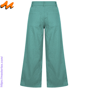 Pantalon baggy en denim pour femme avec plis arrière, tissu respirant, décontracté, toutes saisons, coton, poly, élasthanne, 9,29 OZ - Product Image 2