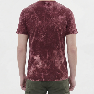T-shirt pour homme de haute qualité, col rond, effet délavé, coupe décontractée, en coton lavé, style streetwear décontracté, t-shirt pour homme effet délavé - Product Image 2
