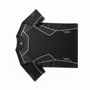 T-shirt de sport tricoté doux au toucher, tissu premium, coupe ajustée, haut de fitness confortable, vêtements d'entraînement, tee-shirt athlétique personnalisé, vente en gros - Product Image 4