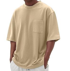 Camiseta de Algodón para Hombre, Suave y Transpirable, Camiseta Informal para Uso Diario, Camiseta de Algodón Lisa para Hombre, Camisetas de Algodón Transpirables para Hombre OEM - Product Image 2