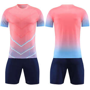 Manufacturer New Design Custom Logo Quick-Dry 100% Polyester Short Sleeve Fashion Adult Football Kit Soccer Jersey Uniform Team - Product Image 4