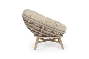 Fauteuil de jardin MOON CHAIR avec repose-pieds, chaise en corde pour la détente en plein air - Product Image 4