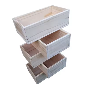 Handmade Hinged Wooden Storage <b>Box</b> Foldable Design Multifunction Easy Clean <b>Large</b> Capacity Minimalist for Tableware Organization - Product Image 4