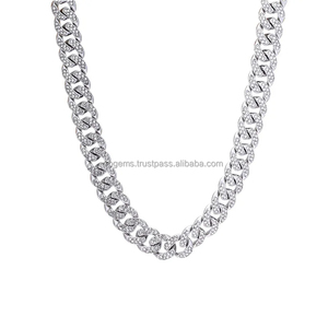 In Stock Moissanite <b>Rope</b> <b>Chain</b> Necklace 2mm 6.5mm Diamond 925 Sterling Silver Hip Hop Men Women - Product Image 4