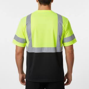 เสื้อยืดนิรภัยสะท้อนแสงน้ำหนักเบา ระบายความชื้น เหมาะสำหรับงานก่อสร้างกลางแจ้ง งานรักษาความปลอดภัย - Product Image 2