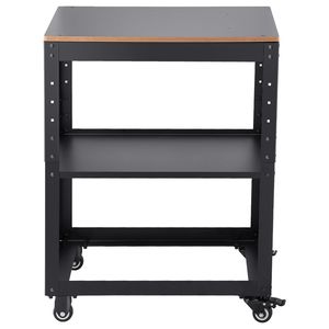 Supporto per Pialla a Tre Livelli Regolabili in Altezza, Capacità 45 kg, con 4 Ruote Stabili per Carichi Pesanti, Tavolo di Stoccaggio - Product Image 4