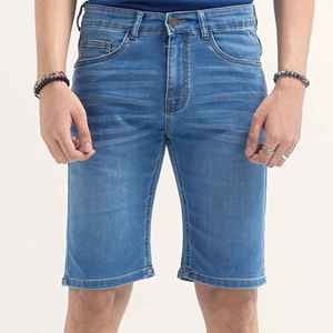 กางเกงยีนส์ขาสั้นสตรีทแวร์สำหรับผู้ชาย คุณภาพสูง ราคาขายส่ง ทรงเข้ารูป มีกระเป๋าหน้า - Product Image 1