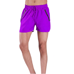 <b>Men's</b> <b>Red</b> Quick Dry Knitted <b>Shorts</b> With Drawstring Waist And Side Pockets Casual Sport Style - Product Image 3