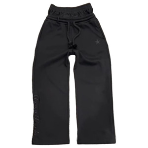 Pantalon de survêtement ample pour homme, taille élastique double, patchwork, jambe large, style vintage streetwear - Product Image 1