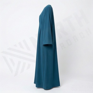 Abaya Sencilla y Holgada al por Mayor para Mujer, Estilo de Manga Larga, Túnica Musulmana, Ropa Islámica de Moda para Damas - Product Image 3