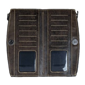 Vintage Camel Brown Crazy Horse Leather Multi Card Slot <b>Wallet</b> Phone Holder Pocket Zipper <b>Money</b> Clutch Organizer Pouch For Men - Product Image 4
