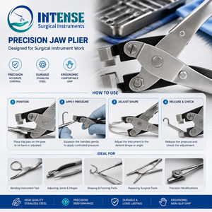 Pince à mâchoires dégradées de précision OEM en acier inoxydable pour le façonnage et le pliage de bijoux - Product Image 3