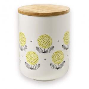 Tarro de Madera de Mango Natural Ecológico con Estampado Esmaltado, Solución de Almacenamiento para Cocina - Product Image 3