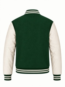 Veste bomber d'hiver de qualité supérieure en gros, broderie personnalisée du logo sur le devant, veste en laine pour homme de haute qualité, coupe-vent et écologique - Product Image 2