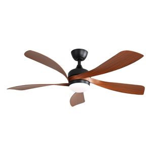 52-Inch Indoor LED <b>Ceiling</b> <b>Fan</b> with 3 Color Dimmable ABS Blades Remote Control Reversible DC Motor <b>Black</b> with LED Light - Product Image 1