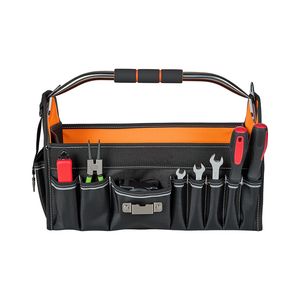 Bolsa de Herramientas Tipo Mochila de 16.1 Pulgadas con 33 Bolsillos, Organizador de Herramientas para Mantenimiento Eléctrico con Asa Ajustable - Product Image 1