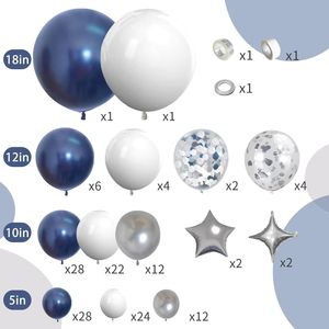 Kit Arco di Palloncini Blu Navy e Argento 151 Pezzi, Decorazione per Festa di Capodanno 2024, Laurea, Compleanno, Matrimonio, Pensionamento - Product Image 2