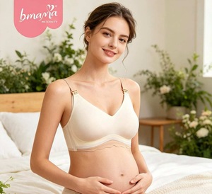 Soutien-gorge d'allaitement sans fil rafraîchissant pour la grossesse et l'allaitement, soutien-gorge de maternité sans couture avec ouverture frontale - Product Image 4