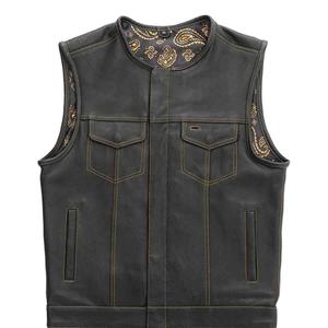 Chaleco de invierno reversible con estampado de logotipo de color personalizado para hombre, chaqueta, Chaleco de cuero sin mangas, diseño de material de poliéster cálido - Product Image 6