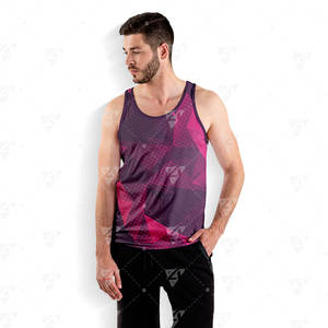 Débardeurs Homme Personnalisables en Gros, Sportifs, Imprimés par Sublimation, Tricotés Sans Couture, Légers, Col Rond, 100% Polyester, Confortables - Product Image 6