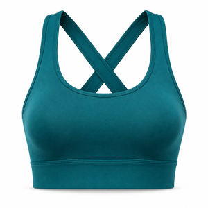Customized Colors <b>Wine</b> Essential Ruched Yoga Sports <b>Bra</b> Front Plus Size Center Detail Thin Straps Medium - Product Image 3