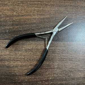 Nuevos Tenazas Profesionales de Punta Plana para Extensiones de Cabello, con Logotipo Personalizado, Fuerte Agarre, para Micro-Extensiones, Uso Comercial, Plateadas - Product Image 4