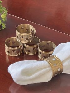 Ronds de serviette en laiton ajourés élégants, modernes, luxueux, écologiques et durables pour restaurants, mariages, fêtes et événements - Product Image 3