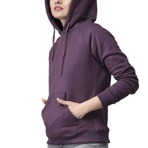 Nuevo Diseño, Sudadera con Capucha para Mujer, 100% Algodón, Color Morado Oscuro, Personalizable con Impresión, Manga Larga, Talla Grande - Product Image 4