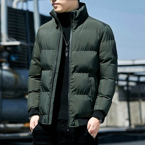 Blouson d'hiver épais à col montant, coupe-vent, rembourrage en polyester, fermeture éclair décontractée, couleur unie, OEM ODM - Product Image 6