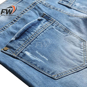 Pantalones Vaqueros de Mezclilla al por Mayor OEM, Pantalones de Alta Calidad, Cintura Media, Lavado de Color, Tejido de Punto de Alta Calidad, Ropa de Moda Masculina - Product Image 6