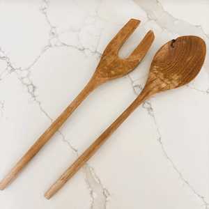 Ensemble de saladiers en bois d'acacia au design moderne, écologique, compatible lave-vaisselle et micro-ondes, finition polie miroir - Product Image 4