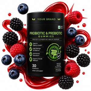 Gomitas Probióticas y Prebióticas Sin Gluten, Sin OMG, de Marca Privada OEM, para Apoyar la Salud Intestinal y Digestiva - Product Image 1