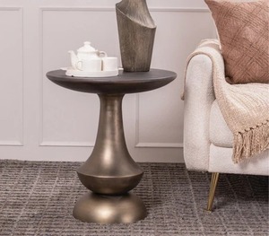 Table d'appoint au fini antique pour la maison, le salon, les hôtels, les villas, table décorative d'appoint et de bout. - Product Image 1