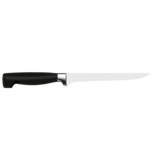 Cuchillo Deshuesador de 7 Pulgadas con Mango Negro Liso y Hoja Plateada para Recortar Carne, Deshuesar Aves y Preparar Pescado en Comidas Caseras - Product Image 2