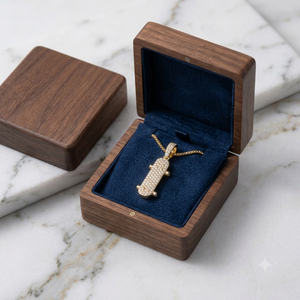 Colgante de Moda de Oro Sólido de 10K con Moissanita de Corte Brillante, Diseño Único Personalizado, Geométrico Minimalista, con Motivos Deportivos de Skateboard - Product Image 6